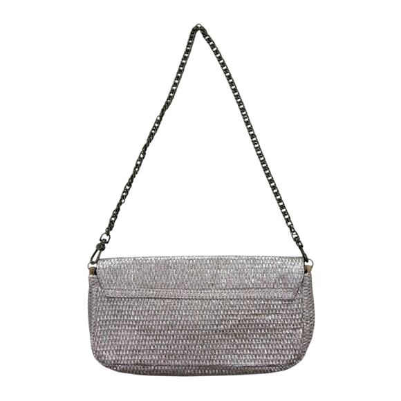 Shiraleah Natural Woven Toggle Clutch Envelope Purse Handbag Tan / Beige - Picture 4 of 11